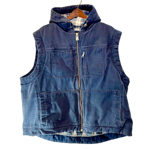 Duluth Trading Co  Men's Fire Hose Flannel-Lined Hooded Vest.3XL